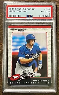 2001 Donruss Rookies #R91 MARK TEIXEIRA * Texas Rangers * RC ROOKIE * GRADED PSA • $14.99