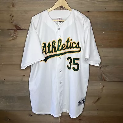 Vintage Majestic Oakland A's Athletics Jersey Bob Welch #35 Men's Size 2XL • $150