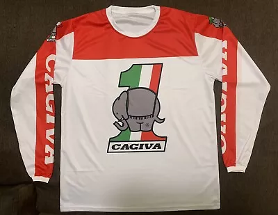 .Vintage Motorcross Jersey CAGIVA MX WMX RED DEVIL 125 250 500 AHRMA VMX  • $66