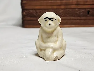 Vintage Ceramic White Monkey Hand Painted  • $11.46