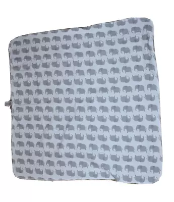 Vintage Carter's Gray Elephant  Receiving Baby Blanket Cotton Flannel • $13.05