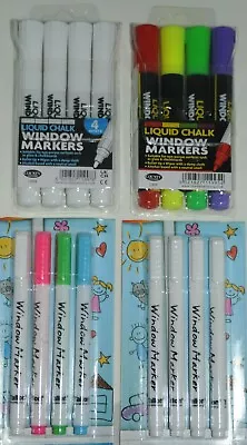 1 -4 Colour Or White Liquid / Pen Chalk Marker For Windows Glass Etc See Text • £2.12