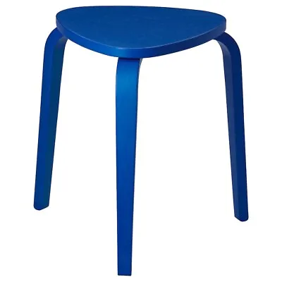 KYRRE 3 Legs Table Triangular Shaped Seat Bar Stool In Dining Stool Bright Blue • £29.31