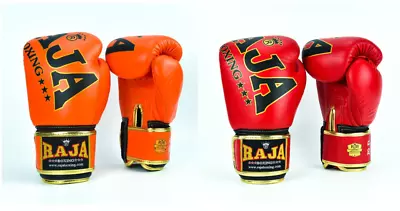 Raja  Rbgv-1a Origin Standard Boxing Gloves Cow Skin Leather Muay Thai Boxing K1 • $75.50