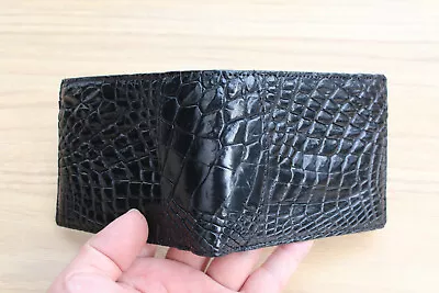 Real Alligator Crocodile Leg Wallet SKIN Leather Money Clip Men's Black #BN20 • $19