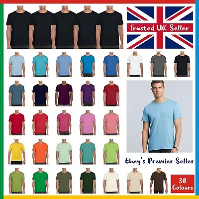 £18.99 • Buy 5 PACK * Gildan Softstyle T-Shirt * Mens Plain Tee * Standard Blank GD01 * Shirt