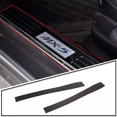 Carbon Fiber Sticker Car Plate Door Sill Scuff Cover Decals For MX-5 Miata 09-14 • $69.99
