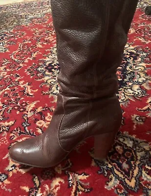 Women’s Brown Leather 80’s Faith Boots Size 5 • £8