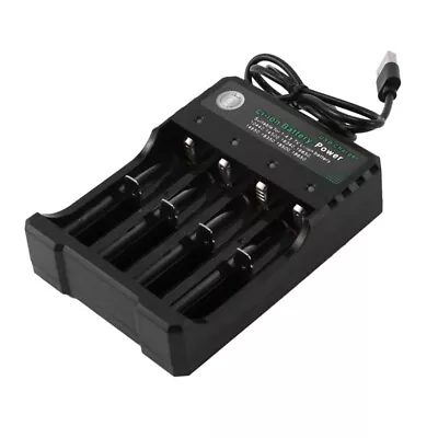 Rechargeable 4-Slot Battery Charger -Ion Usb Smart Fast Charger For 18350 18 • £9.22