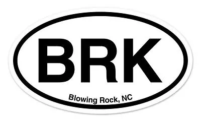 BRK Blowing Rock NC North Carolina Oval Car Window Bumper Sticker Decal 5  X 3  • $3.89