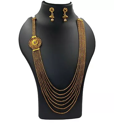 Indian Bridal Gold Plated Jewelry Set Traditional Ethnic Partywear For Women • $18.34