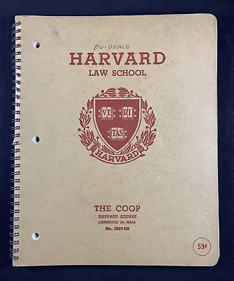 Vintage Harvard Law School Evidence Notebook No. 3059 LN • $25