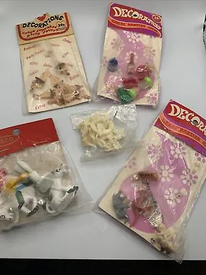 The Lone Toy Tree Vintage Cake And Cupcake Decorations Lot • $15