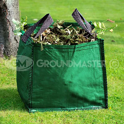 GroundMaster 120L Garden Waste Bags - Heavy Duty Large Refuse Sacks With Handles • £8.99