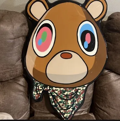 Kanye West Graduation Bear With Bape Bandanna Wall Art • £168.74