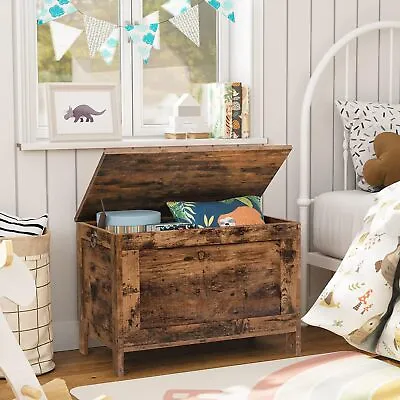 HOOBRO Wooden Storage Chest Trunk Bed End Storage Bench Large Toy Chests  • £41.99