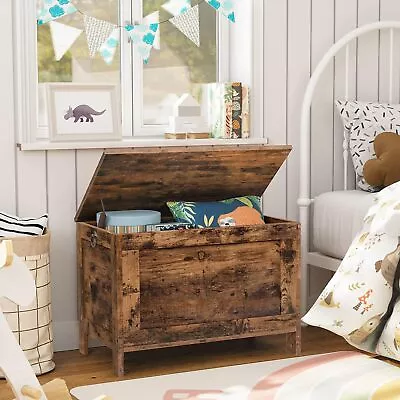 HOOBRO Wooden Storage Chest Trunk Bed End Storage Bench Large Toy Chests  • £41.99
