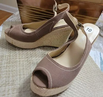 NOMAD Women's Espadrille Sling Back Ankle Strap Sz 10.  NWOTB • $24