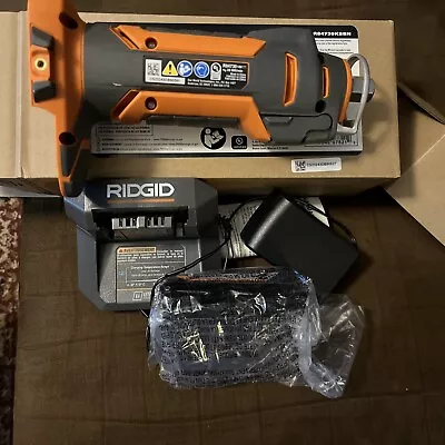 RIGID 18V Drywall Cut-Out Tool Kit With 2.0 Ah Battery And Charger In Brown Box • $150
