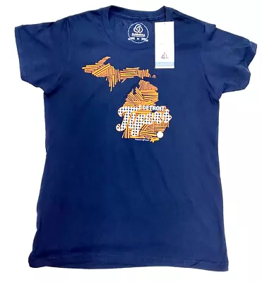 Detroit Tigers LADIES MEDIUM T Shirt 100% Recycled Material MADE IN USA RARE NEW • $29.97