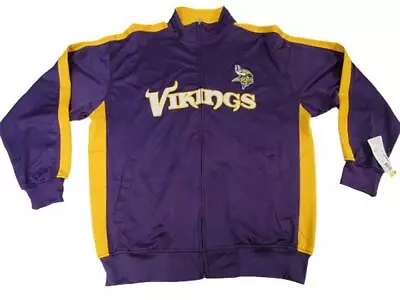 New-Minor-Flaw Minnesota Vikings Mens Size 2XL Full Zip Track Jacket • $15.95