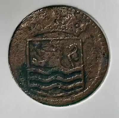 Dutch Netherlands Colonial VOC Duit Coin 1745 New York Penny • $14.99