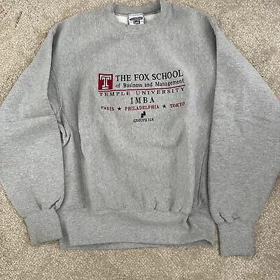 Vintage Lee Sport Temple University Fox Business School Sweatshirt Large • $13