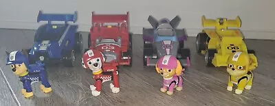 Paw Patrol Ready Race Rescue Chase Marshall Rubble Skye Deluxe Vehicles Toys • £11