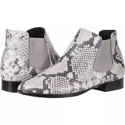 Munro Boots Shoes Women's Grey Black Size 8M Leather Upper Snake Side Zip • $68