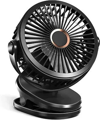 Desk Fan Pecco Clip On Fan Pram 5000mAh Rechargeble Monitor Table Personal • £8.50