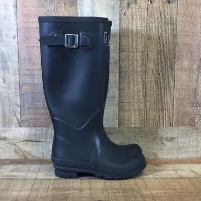 Joules Black Glossy Field Welly Wellington Boots Womens 5 Pull On Waterproof • $29.43