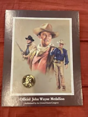 $0.99 • Buy JOHN WAYNE Commemorative Coin U.S. Mint  24 Karat Gold Plated Certificate