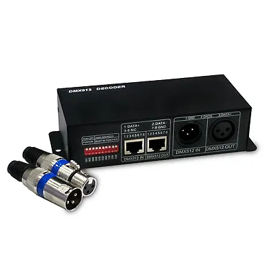 LED RGBW DMX 512 Controller Decoder Dimmer 4 Channel 8A For RGB LED Light • $27.54