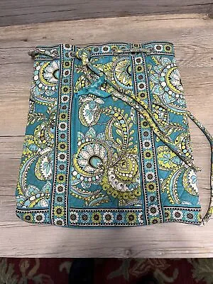 Vera Bradley Backpack Bag Paisley Peacock Drawstring • $9.95