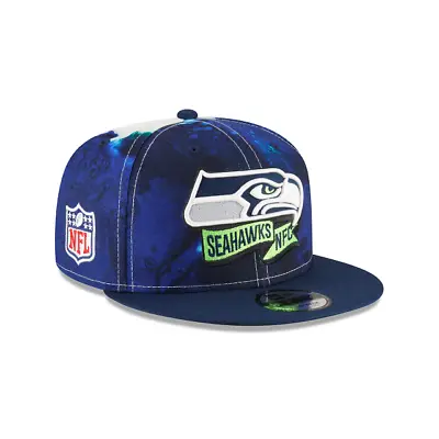 Seattle Seahawks NFL 2022 Sideline New Era 9FIFTY Ink Dye Snapback Hat • $24.99