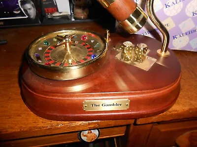 Rare Vintage Brass/wood Kaleidoscope The Gambler [roulette Wheel/dice Box Free S • $137.99