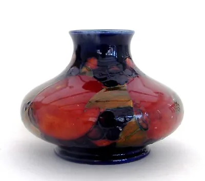 £115 • Buy Moorcroft William Pomegranate Vintage Squat Vase 1920s