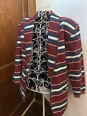 Vintage Womens FIRST OPTION Aztec Southwestern Blazer Jacket Wool Blend Boho • $16.50