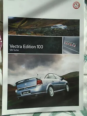 Vauxhall Vectra SRi Turbo Edition 100 Brochure 2003 UK Market • $7.46