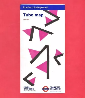London Tube Map ~ May 2018 -  Game Of Forms  By G Bratescu - TfL Check Travel Ad • £2.95