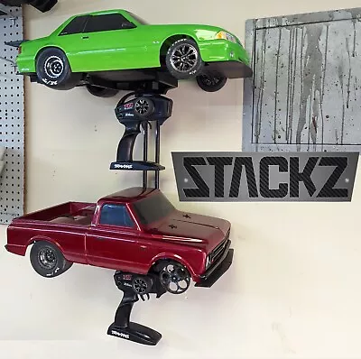 STACKZ 1/10 RC Car Shelf Pit Display Stand Holder For NPRC Drag Cars Wall Mount • $59