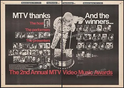The 2nd Annual MTV Video Music Awards__Original 1985 Trade AD / Promo / Poster • $19.99
