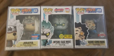 $49.99 • Buy Naruto Pop Set #10 Exclusive Chase Jiraiya Mitsuki Sasuke Freddy Funko