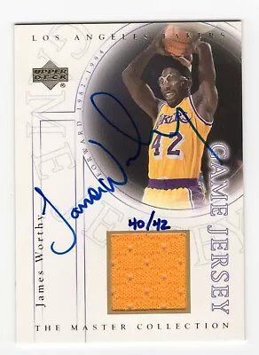 2000 Upper Deck Master Collection JAMES WORTHY Auto Jersey Card #d 42 Lakers • $500