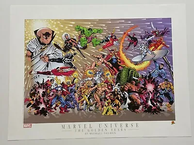 MARVEL UNIVERSE Golden Years Lithograph Poster Michael Golden Art Dynamic Forces • $157