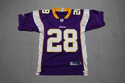 Vintage Adrian Peterson Jersey Mens Small Minnesota Vikings Reebok #28 Football • $24.97