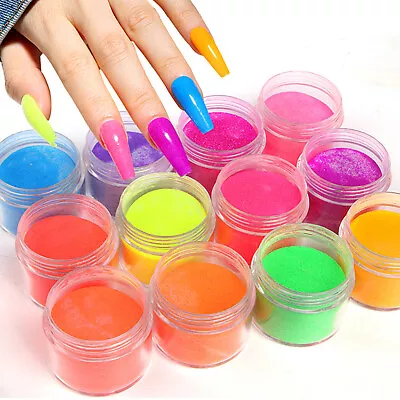 12PCS Nail Art Dip Powder Kit Nail Rainbow Acrylic Dipping Powder Nail Powder  • $28.59