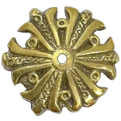 Ornate Brass Clock Badge Button Grandfather Long Case Furniture Ornament (15) • $29.48