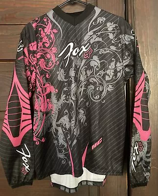 Fox Racing HC Jersey Women's Size Sm Pink Black Long Sleeve Motocross Dirt Bike • $24.95