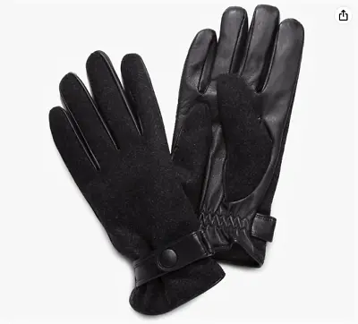 NEW Amicale Men's Gray And Black Plaid Gloves Medium • $23.99